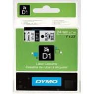 Dymo taśma do drukarek etykiet, D1 53713 | 24mm x 7m | czarny / biały