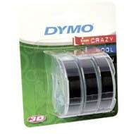 Dymo taśma do drukarek etykiet, 3D 3 rolkix3m/9mm czarna
