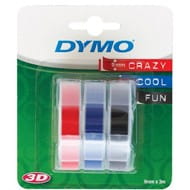Dymo taśma do drukarek etykiet, 3D 3 rolkix3m/9mm mix kolorów