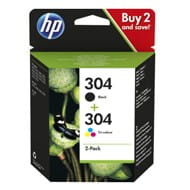 Zestaw tuszy HP 304 2-pack | czarny, trójnokolorowy |