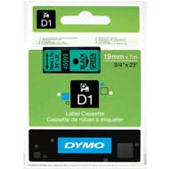 Dymo taśma do drukarek etykiet, D1 45809 | 19mm x 7m | czarny / zielony