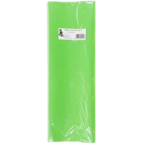 Bibuła gładka zielona jasna gładka zielona 700 mm x 500 mm (22)