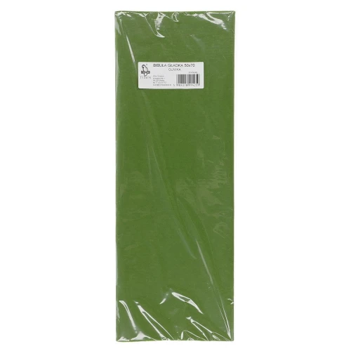 Bibuła gładka oliwkowa gładka oliwkowa 700 mm x 500 mm (25)