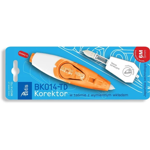 Korektor w taśmie (myszka) Tetis 5 mm 6 m (BK014-TD)