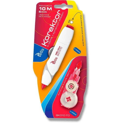 Korektor w taśmie (myszka) Tetis 5 mm 10 m (BK010-TD)