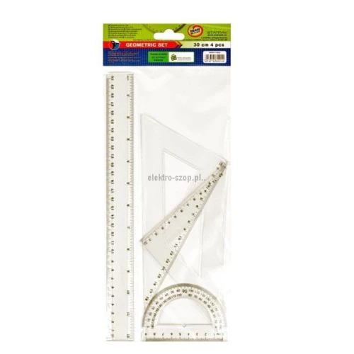 Komplet geometryczny Starpak 30 cm 4 el.