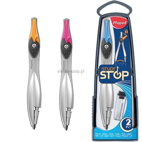 Cyrkiel Maped Study Stop z wkładami grafitowymi (195110)