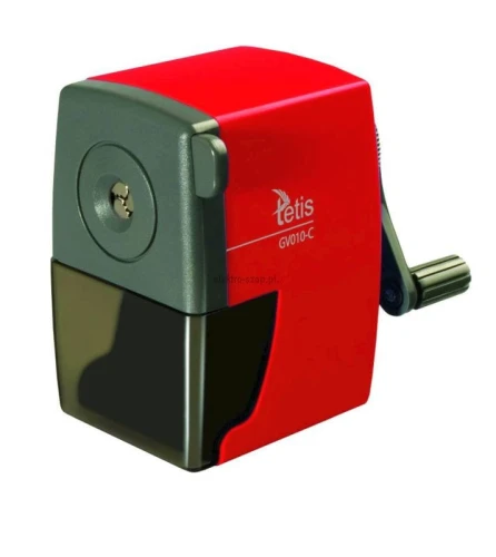 Temperówka na korbkę Tetis - czerwony (KV500-C)