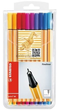 Cienkopis Stabilo, mix 0,4 mm 10kol. (8810)