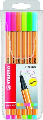 Cienkopis Stabilo cienkopis, mix 0,4 mm 6kol. (88/6-1)