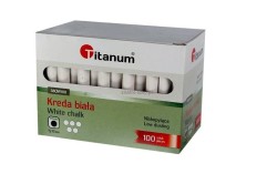 Kreda szkolna Titanum biała 100szt. okrągła ?10 mm