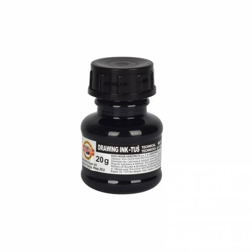 Tusz kreślarski Koh-I-Noor kolor: czarny 20 ml (141722)