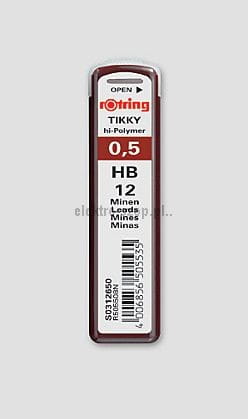 Wkład do ołówka (grafit) Rotring HB 0,5 mm (S0312650)