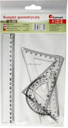 Komplet geometryczny Titanum 4 elementowy