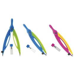 Cyrkiel pojedynczy  2-elementowy kolorowy mix 2 kolorów w displeju