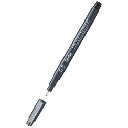 Cienkopis Pentel cienkopis, czarny 0,8 mm 1kol. (S20P)