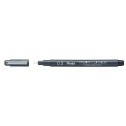 Cienkopis Pentel cienkopis, czarny 0,3 mm 1kol. (S20P-3A)