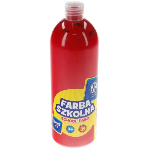 Farby plakatowe Astra szkolne kolor: czerwony ciemny 1000 ml 1 kol.