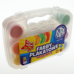 Farby plakatowe Astra kolor: mix 20 ml 12 kol.