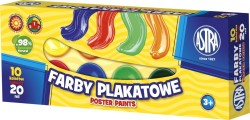 Farby plakatowe Astra kolor: mix 20 ml 10 kol. (301115004)