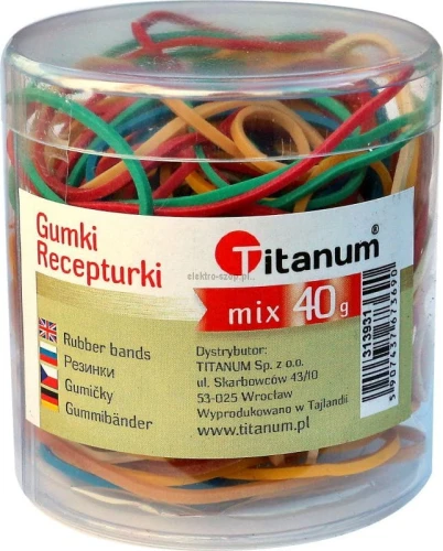 Gumki recepturki Titanum mix 40 g śr. (mix) mm