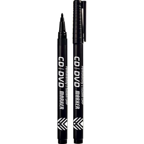 Marker do cd Tetis, czarny 1 mm (KM111-V)