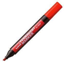 Marker permanentny Uni, czerwony 1,0-4,5 mm ścięta końcówka (NO-380B)
