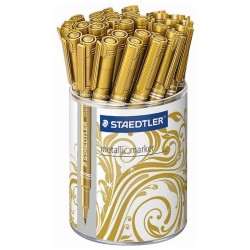 Marker permanentny Staedtler metaliczny, złoty 1,0-2,0 mm okrągła końcówka (8323-11)