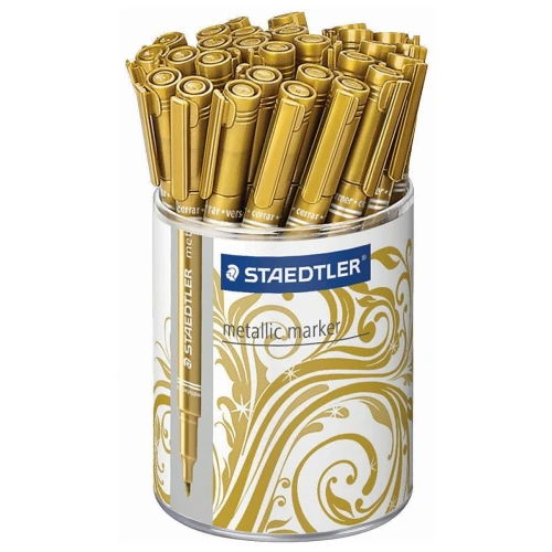 Marker permanentny Staedtler metaliczny, złoty 1,0-2,0 mm okrągła końcówka (8323-11)