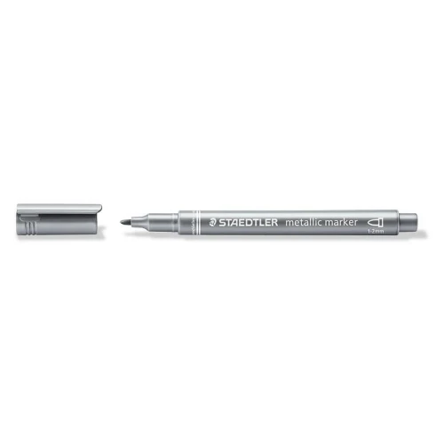 Marker permanentny Staedtler metaliczny, srebrny 1,0-2,0 mm okrągła końcówka (8323-81)