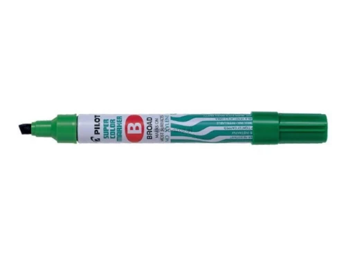 Marker permanentny Pilot, zielony 2,0-4,5 mm ścięta końcówka (SCA-B-G)