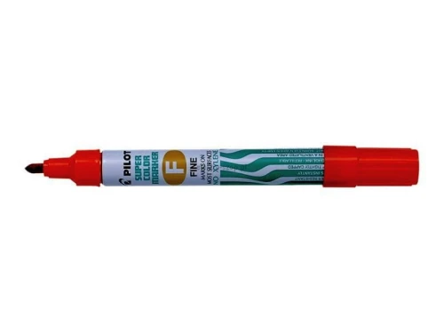 Marker permanentny Pilot, czerwony 1,0 mm okrągła końcówka (SCA-F-R)