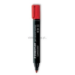 Marker permanentny Staedtler, czerwony 5,5-7 mm okrągła końcówka