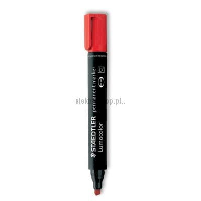 Marker permanentny Staedtler, czerwony 2-5 mm ścięta końcówka