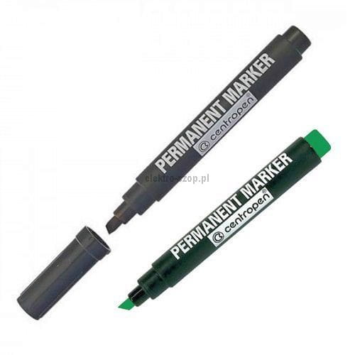 Marker permanentny Centropen 8576, zielony 2,0-5,0 mm ścięta końcówka