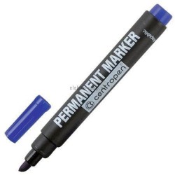 Marker permanentny Centropen 8576, niebieski 2,0-5,0 mm ścięta końcówka