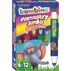 Flamaster St.Majewski flamastry dwustronne 12 kol. (5903235003172)