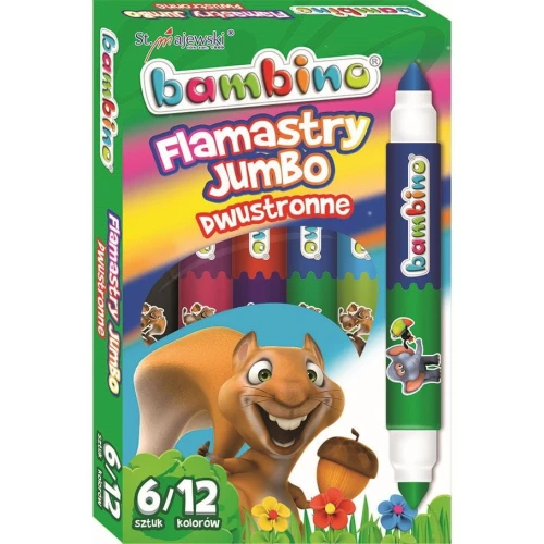 Flamaster St.Majewski flamastry dwustronne 12 kol. (5903235003172)