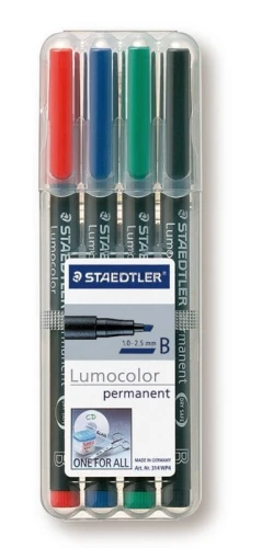 Foliopis Staedtler Lumocolor B komplet 4 kolory (314 WP4)