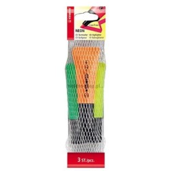 Zakreślacz Stabilo Neon komplet 3 sztuki, mix 2,0-5,0 mm (72/3-2)