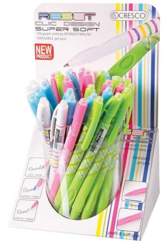 Długopis wymazywalny Cresco RESET CLIC DESIGNE żelowy wymazywalny (450007)