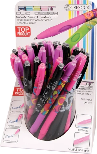 Długopis wymazywalny Cresco RESET CLIC DESIGNE żelowy wymazywalny (450007)