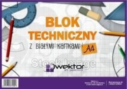 Blok techniczny Wektor A4 biały 160g 10k 210 mm x 297 mm