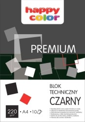 Blok techniczny Happy Color Premium czarny A4 czarny 220g 10k 210 mm x 297 mm (3722 2030-9)
