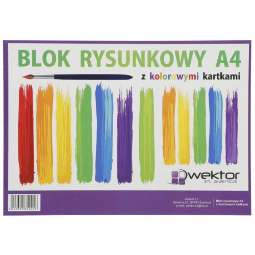 Blok rysunkowy Wektor kolor A4 mix 80g 20k
