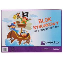 Blok rysunkowy Wektor A3 biały 80g 20k 297 mm x 420 mm