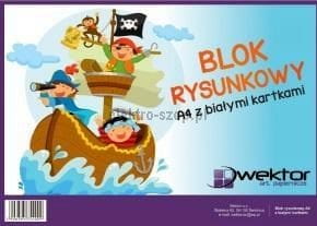 Blok rysunkowy Wektor A4 biały 80g 20k 210 mm x 297 mm
