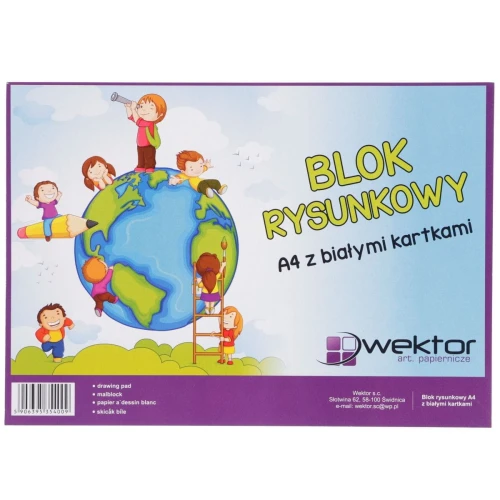 Blok rysunkowy Wektor A4 biały 80g 20k 210 mm x 297 mm