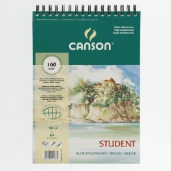 Blok rysunkowy Canson A4 biały 160g 50k (6666-182)