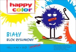 Blok rysunkowy Happy Color A4 biały 100g 20k 210 mm x 297 mm (HA 3710 2030-0)